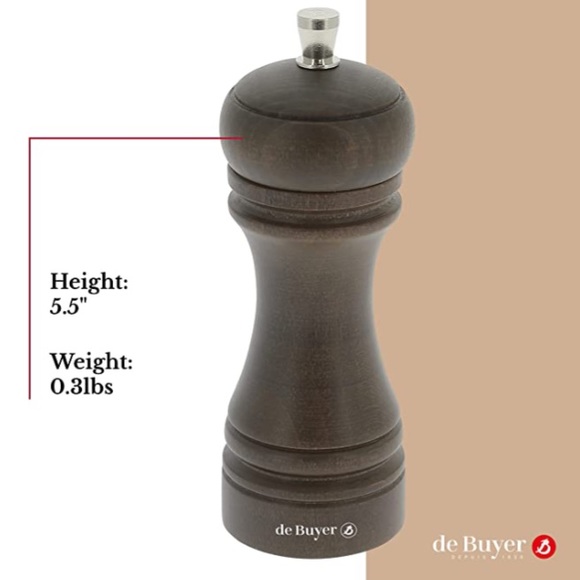 Marlux Kitchen Marlux 55 Beechwood Pepper Mill Grinder Java Chocolate Brown Nwt Poshmark